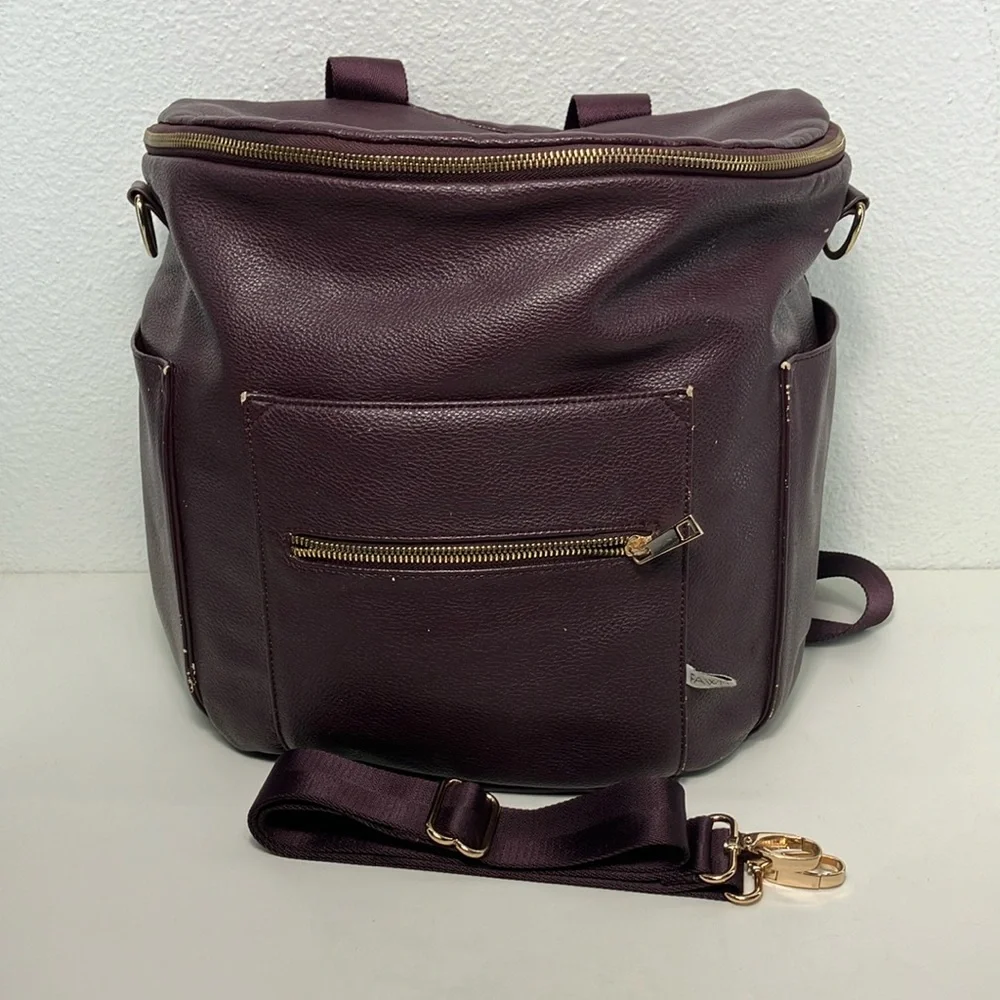 Fawn Design Full Size Diaper Bag- Plum backpack crossbody purple baby gift